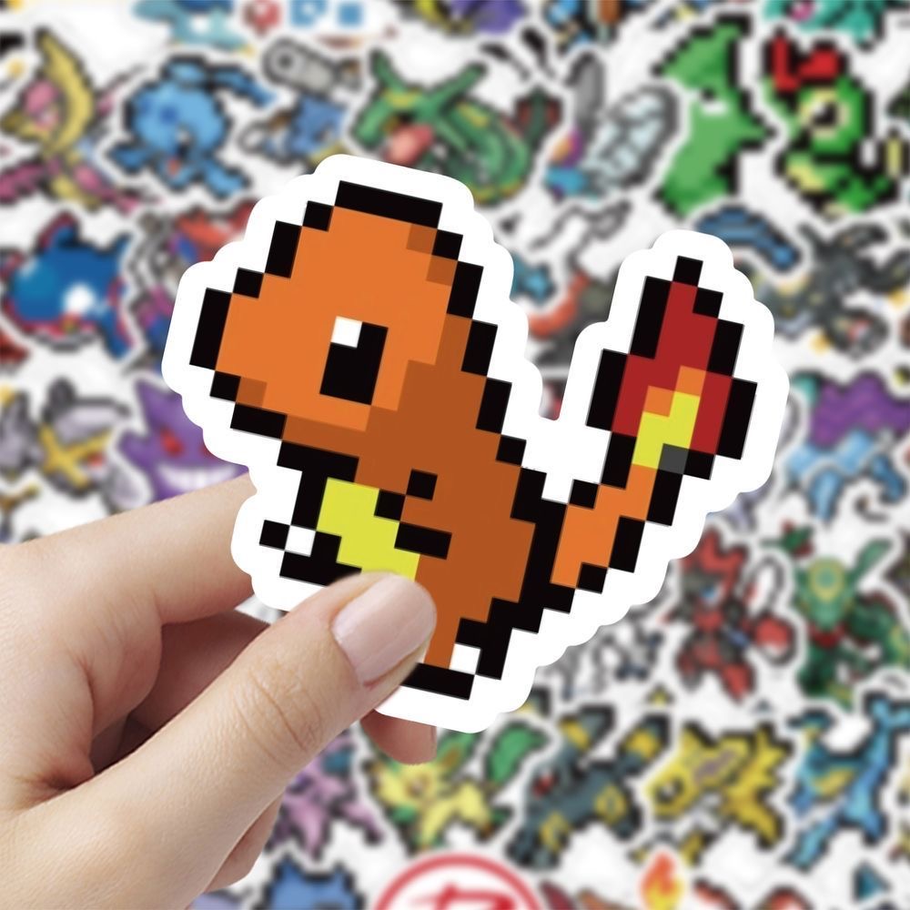 60Pcs Pixel Pokémon Stickers C - Laptop Accessories Case ulasan dan harga