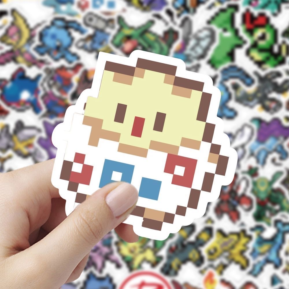 60Pcs Pixel Pokémon Stickers C - Laptop Accessories Case ulasan dan harga