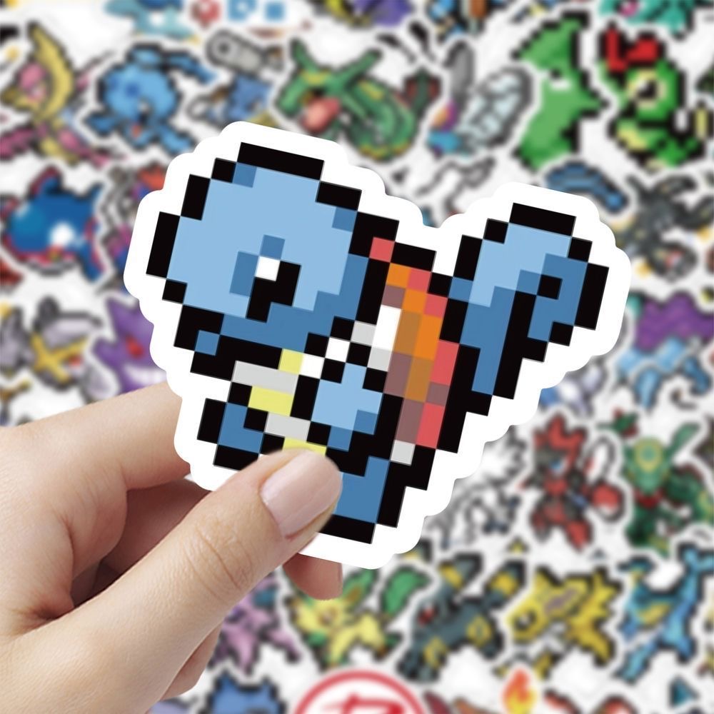 60Pcs Pixel Pokémon Stickers C - Laptop Accessories Case ulasan dan harga