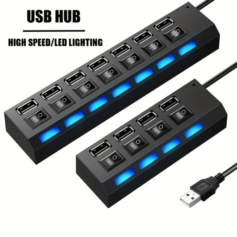 USB 2.0 Hub 4/7 Port Splitter  - Laptop Accessories Productivity ulasan dan harga