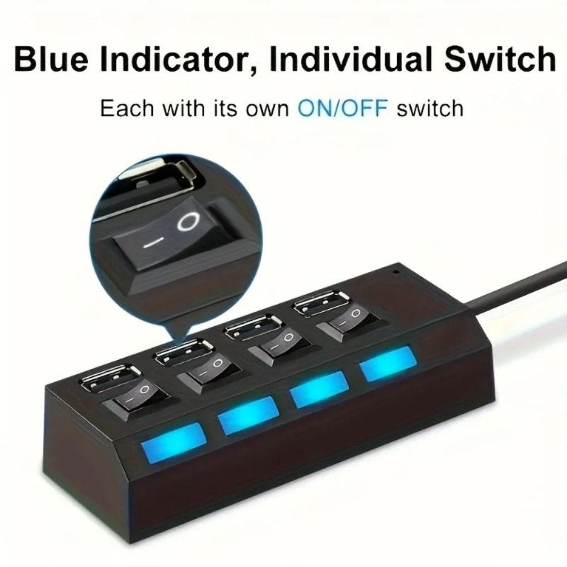 USB 2.0 Hub 4/7 Port Splitter  - Laptop Accessories Productivity ulasan dan harga