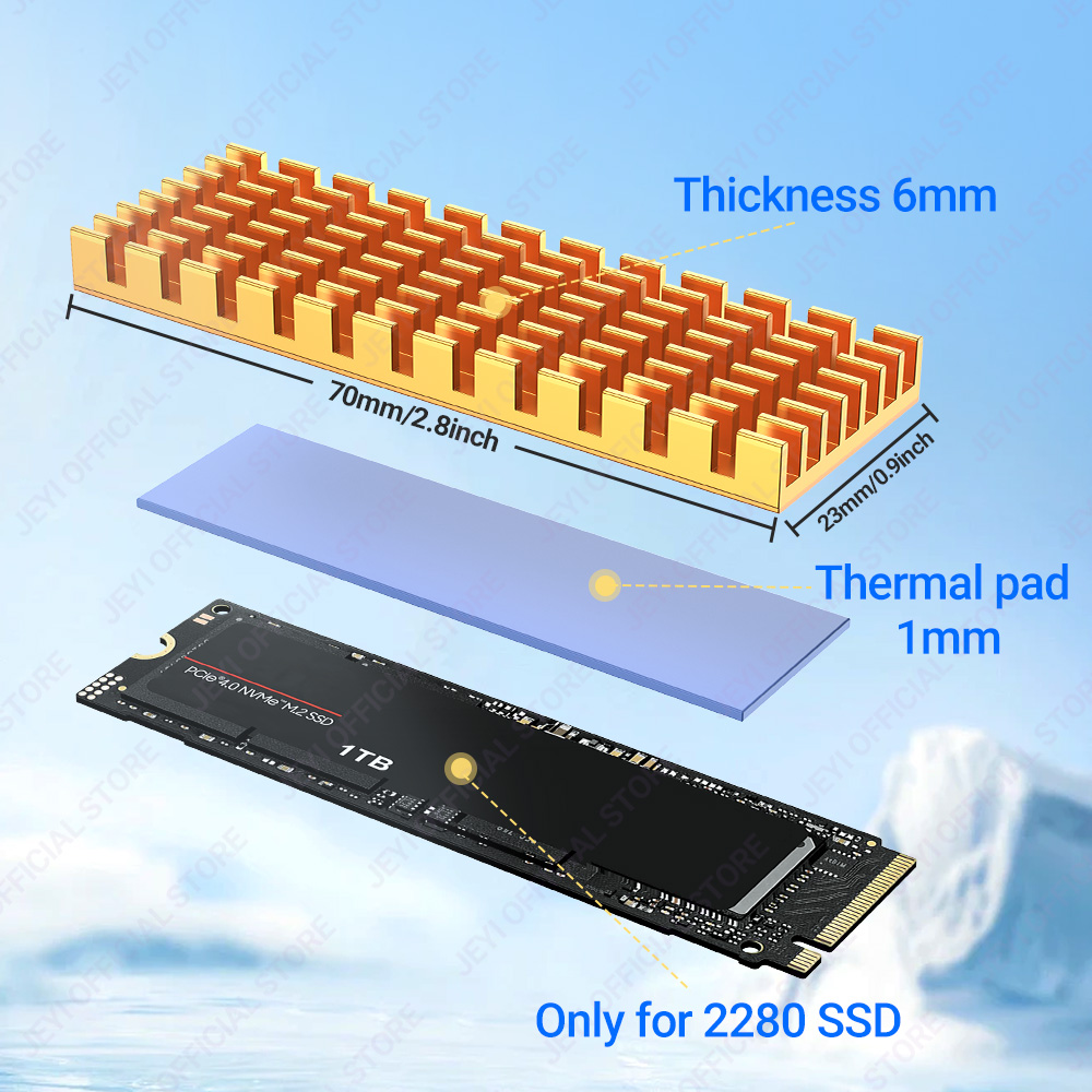 JEYI M.2 SSD Heatsink Aluminum - Laptop Accessories Cooling Pad ulasan dan harga