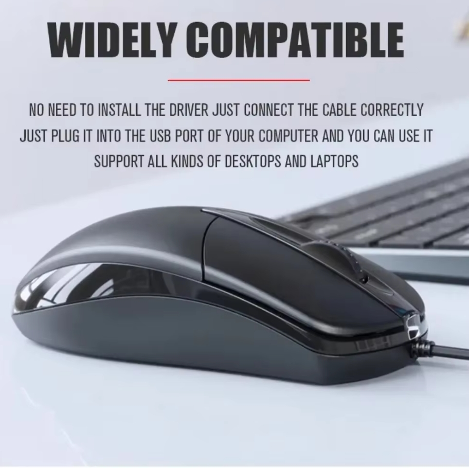 USB Optical Wired Mouse Laptop - Laptop Accessories Productivity ulasan dan harga